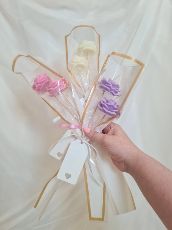 vela bouqueet rosa