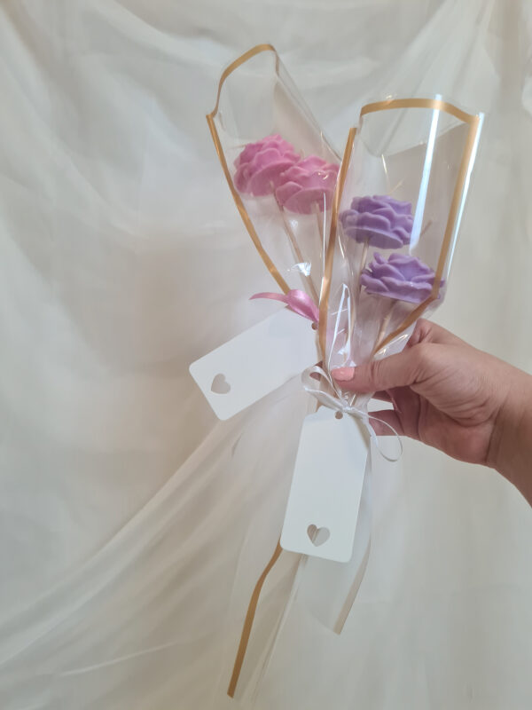 vela bouqueet rosa