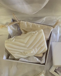 Vela de soja cartera grande parisian flap con packaging de lujo